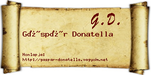 Gáspár Donatella névjegykártya